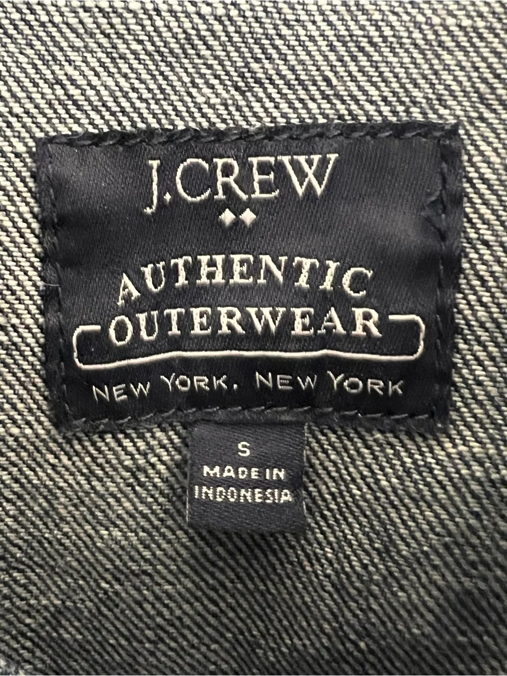 EUC J. Crew Jacket Mens S Blue Denim Trucker Button Front Pockets Cotton Classic